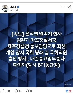 麻浦警察署長が降格（笑）