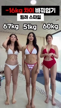 (SOUND)16キロ差の姉妹がビキニを着替える