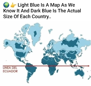 世界地図の歪みが激しすぎる