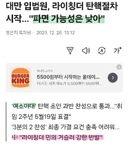 台湾総統の弾劾手続きが始まる。