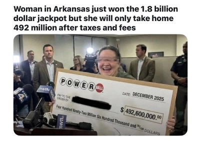 米国の2兆4000億ウォンの宝くじに女性が当選