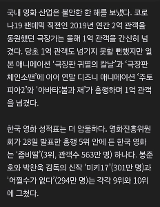 韓国映画産業が半減