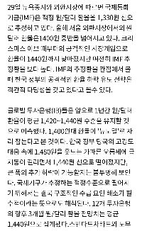 IMF「」「「適正為替レートは1,332ウォン」「」」第2回国民年金通貨ヘッジ爆弾発動
