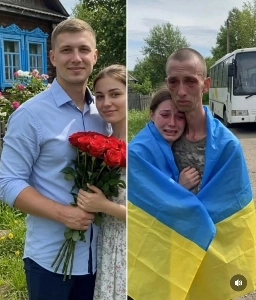 ウクライナ兵士、730日間の捕虜収容所から帰還