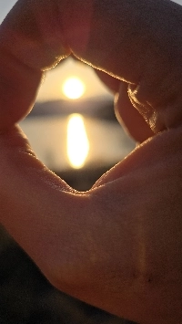 日の出を見に来ました。あけましておめでとう！