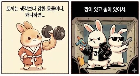 ウサギは思ったより強い動物だった。