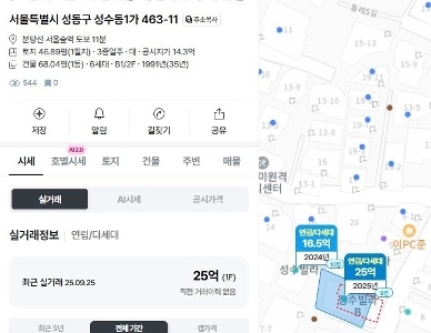 聖水戦略開発地域再開発1地区の9坪別荘の価格は25億ウォン。