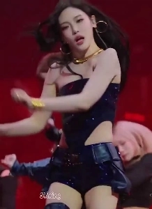 ブルーグリッターモノキニコスチューム骨盤回転エスパ寧寧内転筋