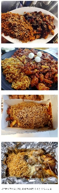 釜山で一般的なチキンオプションメニュー