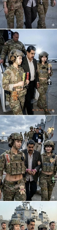 Ai.jpg が描いた米軍特殊部隊に捕らえられたマドゥロ