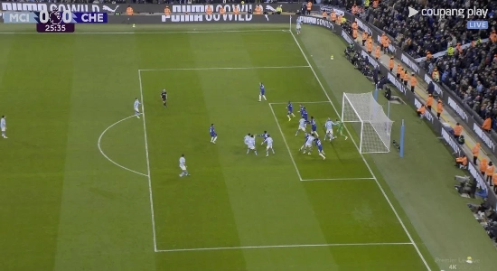 【マンシティ対チェルシー】 0：0 25分