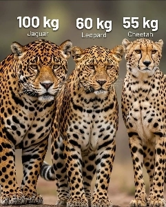 ジャガー・レオパード・チーターの比較