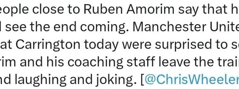 アモリム師団は解雇されてもふざけていた。