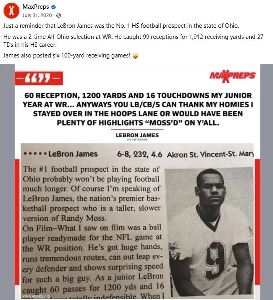 レブロン・ジェームスは州の高校生候補ナンバーワンだった。