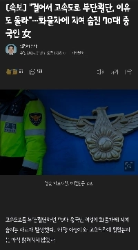 高速道路で歩道橋渡り中に70代のゴキブリ死亡