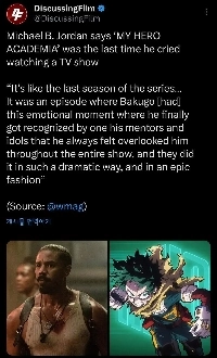 マイケル・B・ジョーダン「」「「ナヒアを見て泣いた」」」