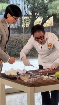 (SOUND)ユ・ジェソク、イム・ソングンのナイフショーに驚く