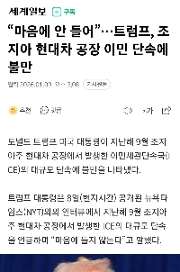 トランプ氏「ICEが現代自動車の移民を取り締まるのは好きではない」