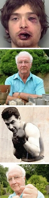 イギリスで20代の男が70代の元海兵隊員ボクサーの自宅に侵入した。