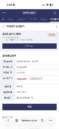 ギャンブルの結果