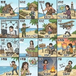 Mbtiによる無人島サバイバル期間