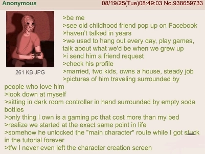 幼馴染のFacebookページに誤って入ってしまった洋ゲーゲーマー。