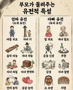 親から子へ受け継がれる遺伝形質